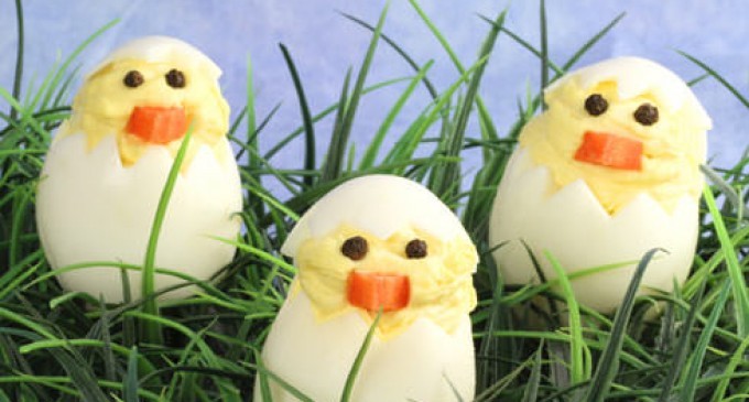 Hard Core Deviled Chick Eggs