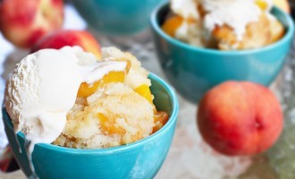 Texas-Style, Organic Peach Cobbler