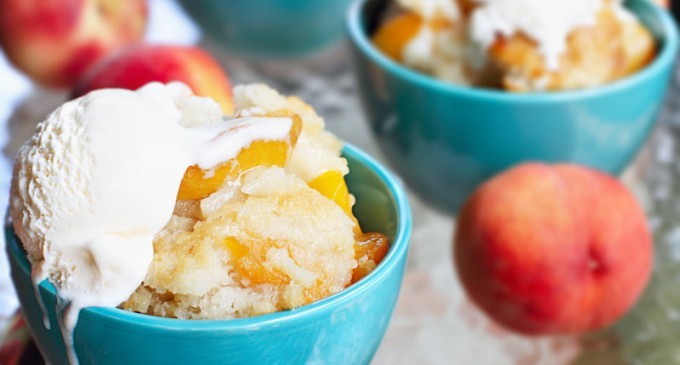 Texas-Style, Organic Peach Cobbler