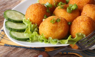 Chorizo, Cheese and Potato Croquettes with Avocado Aioli