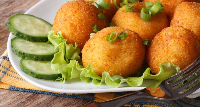 Chorizo, Cheese and Potato Croquettes with Avocado Aioli