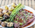 Teriyaki Glazed Hibachi Steak With Wasabi Potatoes