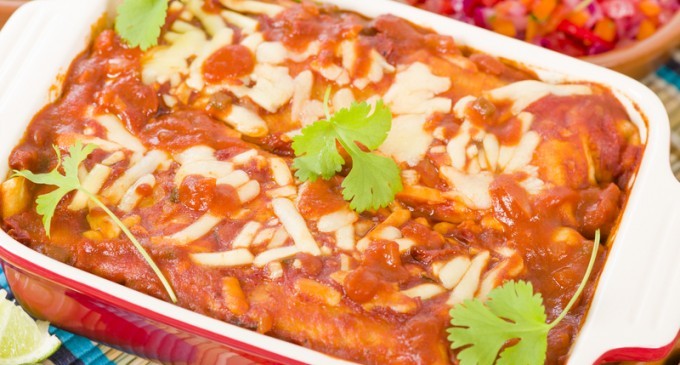 A Traditional Recipe For Chicken Enchiladas But Without The Messy Assembly