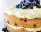 Start Your Morning Off Right With A Slice Of Blueberry Swirled Lemon Cake