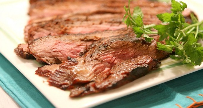 The Reason Why This Flank Steak Is So Tender & Juicy Is Because Of The Sweet Teriyaki Sauce That It’s Grilled With