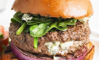 Once You Have A Blue Cheese Stuffed Burger With Spinach You Will Never Eat A Regular Hamburger Again