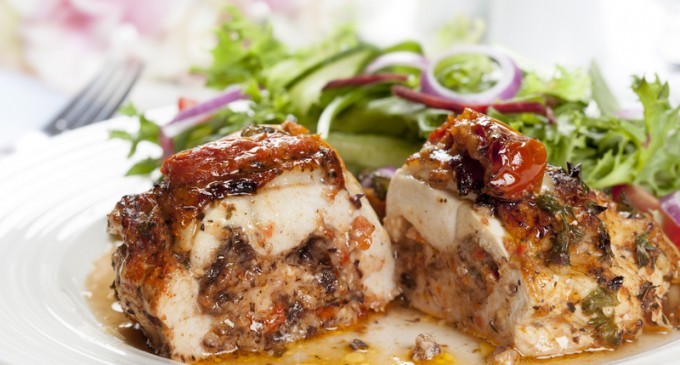 Deliciously Stuffed Chicken Breast With Spinach Blue Cheese & Bacon