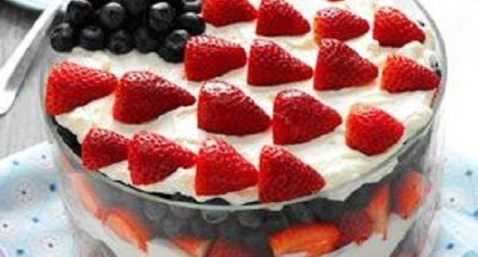 You Are Going To Want To Make This Creamy Red, White & Blue Layer Cake For Fourth Of July