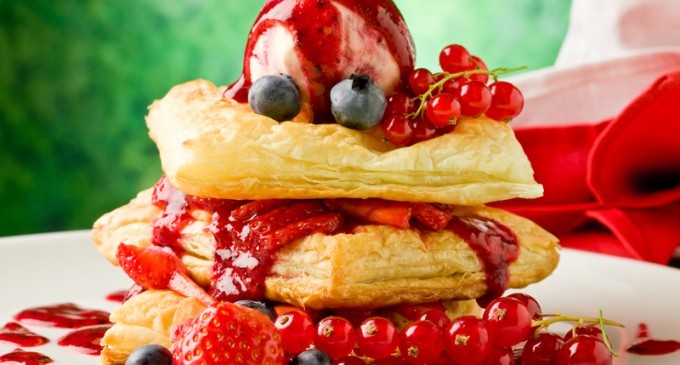 Enjoy Breakfast With A: Fresh Berry Stuffed Cream Puff. They Are Perfect Any Time Of Day!