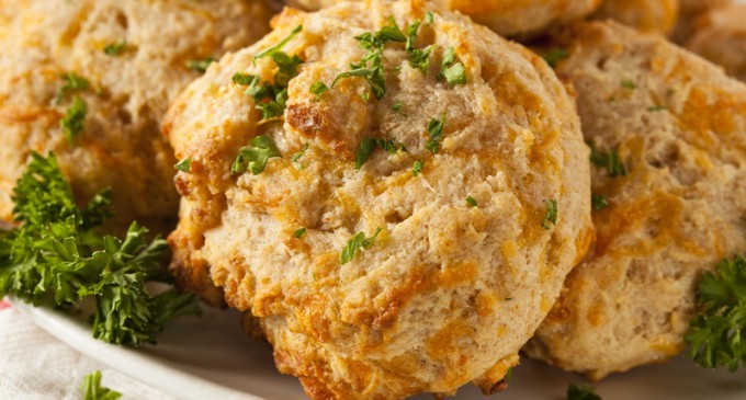 Dive In Guilt Free: You’ll Never Guess What Is Inside These Sausage & Cheddar Biscuits… Yum!