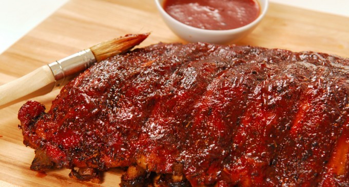 Beer Brazed Pork Spare Ribs Glazed With A Sweet Honey Barbecue Sauce