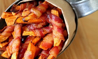 The Ultimate French Fry: Bacon Wrapped Sweet Potato Fries
