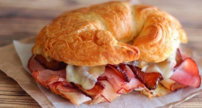 This Ham, Turkey & Bacon Croissant Sandwich Is Melt In The Mouth Fantastic!