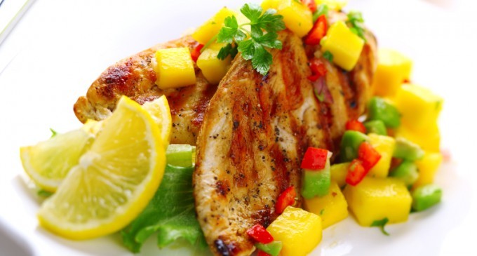 Cajun Rubbed Chicken Breasts With Avocado-Mango Infused Salsa