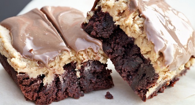 Rich & Decadent Chocolate Peanut Butter Buckeye Brownies