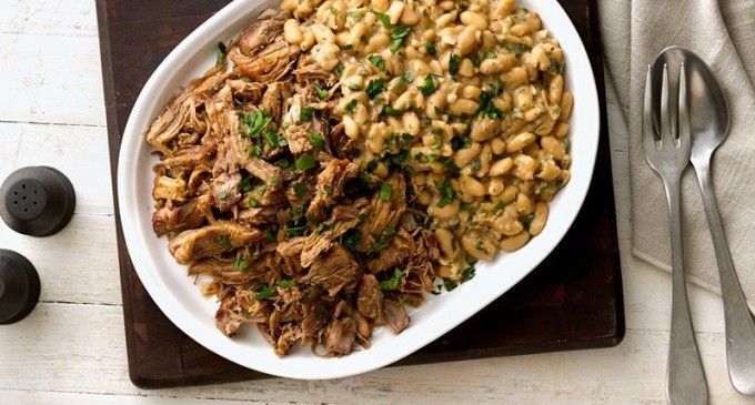 MMMMM… This Slow Cooked Pork Shoulder With White Beans Comes Out Amazing Every Time!