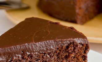 Southern-Styled Coffee Chocolate Cake With A Rich Chocolate Ganache Frosting