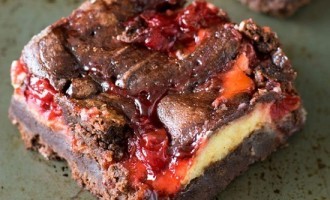 Chocolate & Cheesecake Cherry Swirled Goodness: These Brownies Are Absolutely Incredible
