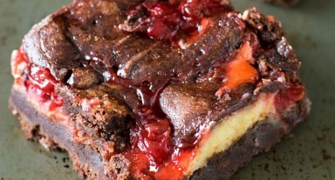 Chocolate & Cheesecake Cherry Swirled Goodness: These Brownies Are Absolutely Incredible