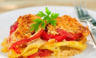 A Warm & Bubbly Vegetarian Casserole With Our Special Seasoning Is Killer This Time Of Year