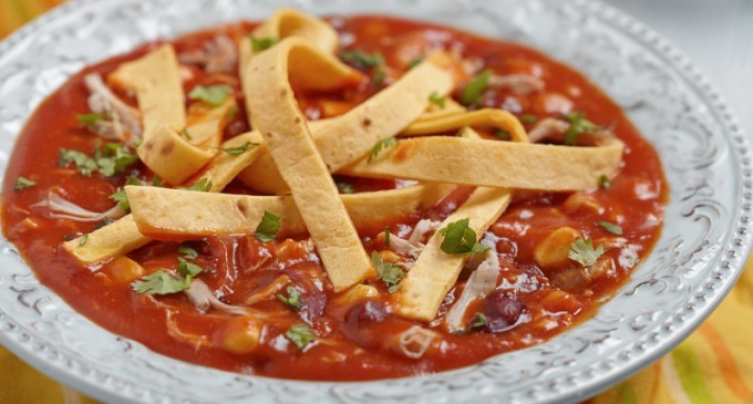 This Slow Cooked Chicken Tortilla Soup Is Simmered With So Much Flavor; It Tastes Amazing!