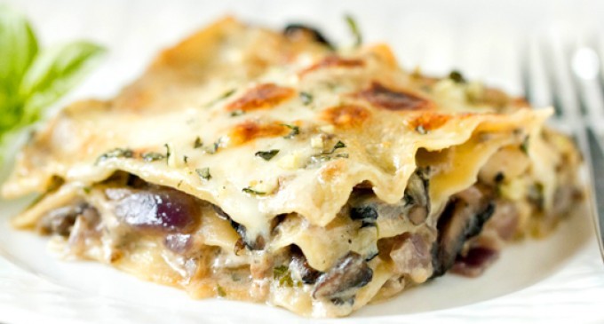 The Cheese That This Mushroom Lasagna Is Made With Makes It Unbelievable!