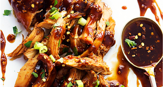 Slow Cooker Honey Garlic Chicken Slow Cooked In A Sweet & Spicy Asian Garlic Sauce