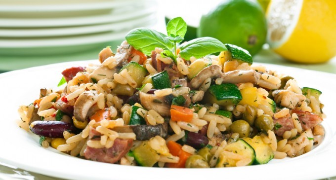 Quick, One Skillet Dinner Idea: Chicken Risotto With Spring Vegetables
