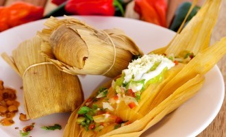 You’ve Got To Try These Mushroom & Goat Cheese Tamales With Mole Verde!