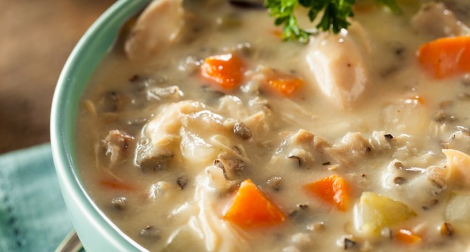 This Hearty Chicken & Rice Soup Really Hits The Spot On A Cold Winters Day!