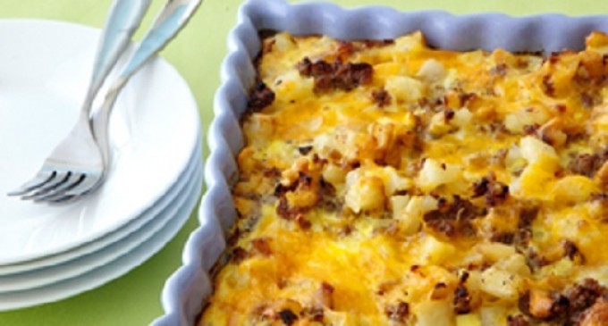 Start The Day Off Right With This Hash Brown-Filled Sausage Casserole