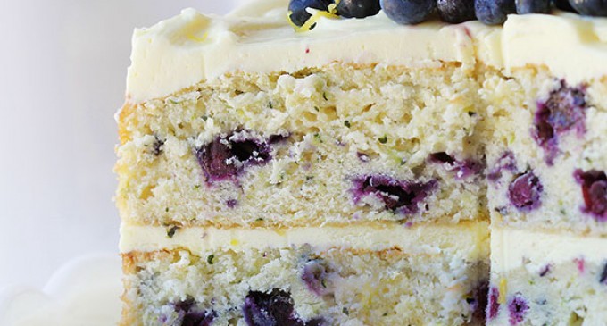 Thick, Rich & Creamy:  This Blueberry Zucchini Cake Is Amazing!