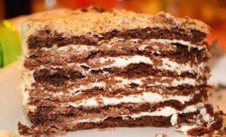 Chocolate Hazelnut Buttercream Cake With A Rich & Creamy Vanilla Frosting