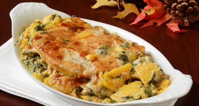 This Sweet, Creamy Butternut Squash & Spinach Gratin Is So Good, We Dare You To Try & Resist Seconds!