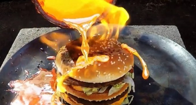 You Are Never Going To Believe What Happens When A Big Mac Is Covered With Molten Copper!