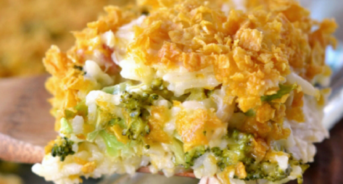 This Cheesy Chicken, Broccoli & Rice Casserole Is Destined To Become A New Family Favorite!