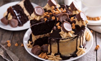 How Can Anyone Resist A Slice Of This Decadent Peanut Butter Fudge Cake?