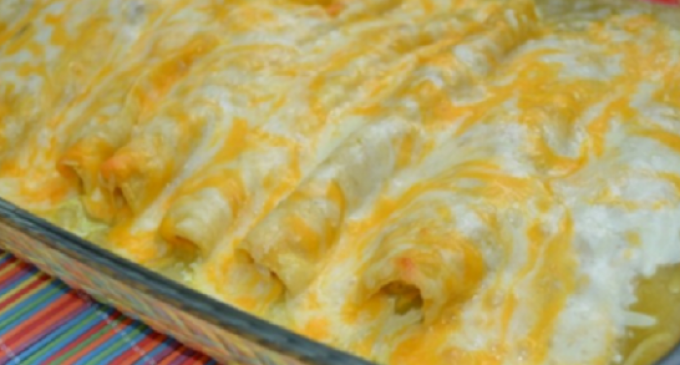 You Can Never Go Wrong With A Homemade Batch Of Cheesy Chicken Enchiladas With Roasted Peppers