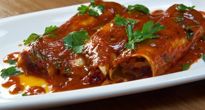 These Rojo Enchiladas Are Made Extra Special & Have A Secret Ingredient Baked Right In The Sauce!