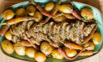 An All-American Dinner Time Classic: Pork Loin With Root Vegetables