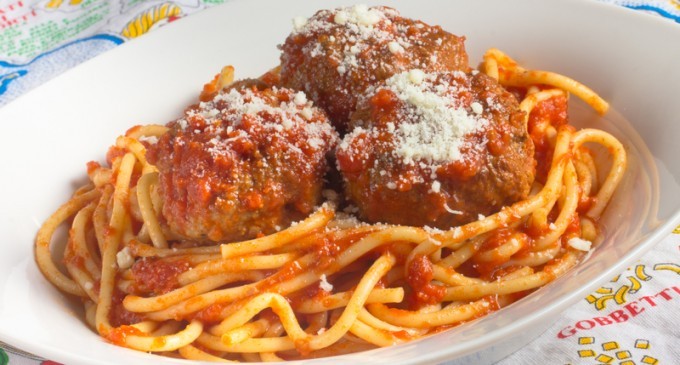 This May Look Like A Traditional Spaghetti & Meatball But We’ve Added Something Unexpected!