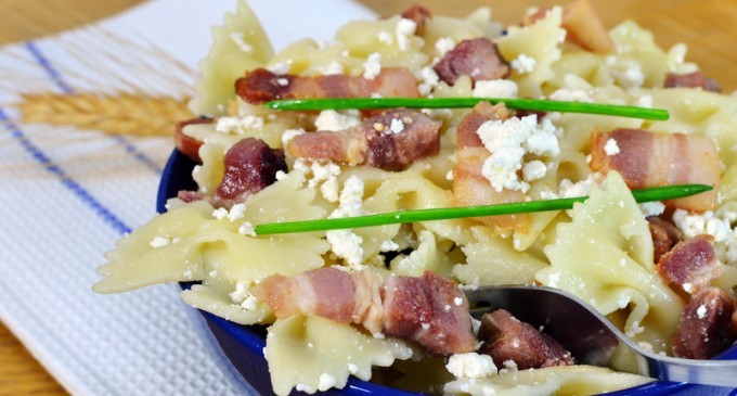 This Goat Cheese & Pancetta Inspired Bow Tie Pasta Is Truly Unique & Tastes Amazing!
