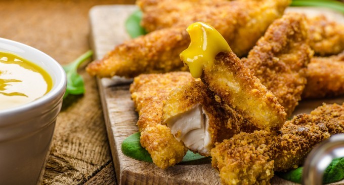 Crispy Baked Cheddar Dijon Chicken Tenders