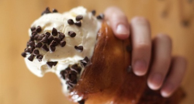 Who Would Want A Boring Waffle Cone When You Can Make This Epic Cinnamon Roll Inspired Version?