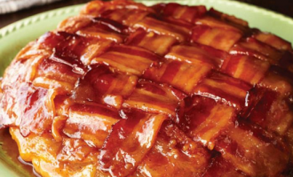This Southern Upside Down Apple Bacon Pie Is Drool-Worthy & Worth Every Single Last Bite