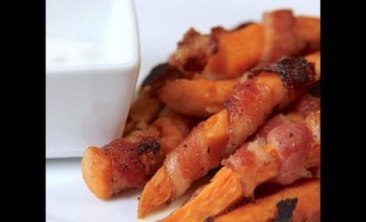 You Can Never Go Wrong With Bacon; Especially When You Wrap It Around Some Crispy Sweet Potato Fries!