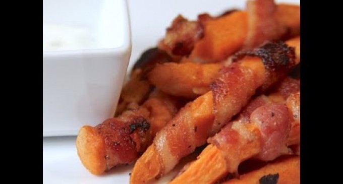 You Can Never Go Wrong With Bacon; Especially When You Wrap It Around Some Crispy Sweet Potato Fries!