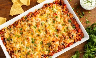 Skip The Tortillas & Make This Cheesy Beef & Sweet Potato Casserole Instead! This Recipe Has All Your Favorites!