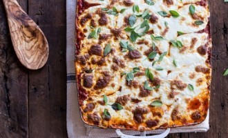 Looking For A Cheesy, Beefy Spaghetti Casserole With A Homemade Sauce Poured On Top?