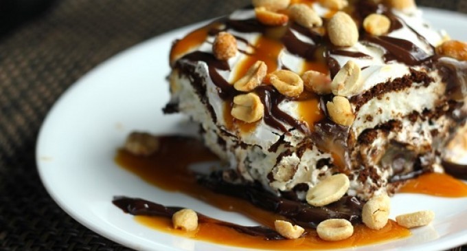 This Tempting Salted Caramel Ice Box Cake Only Requires Four Simple Ingredients: No Oven Time Needed!